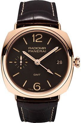 Panerai Radiomir 3 Days GMT Oro Rosso Brown Dial 47 mm Mechanical Watch For Men - 1