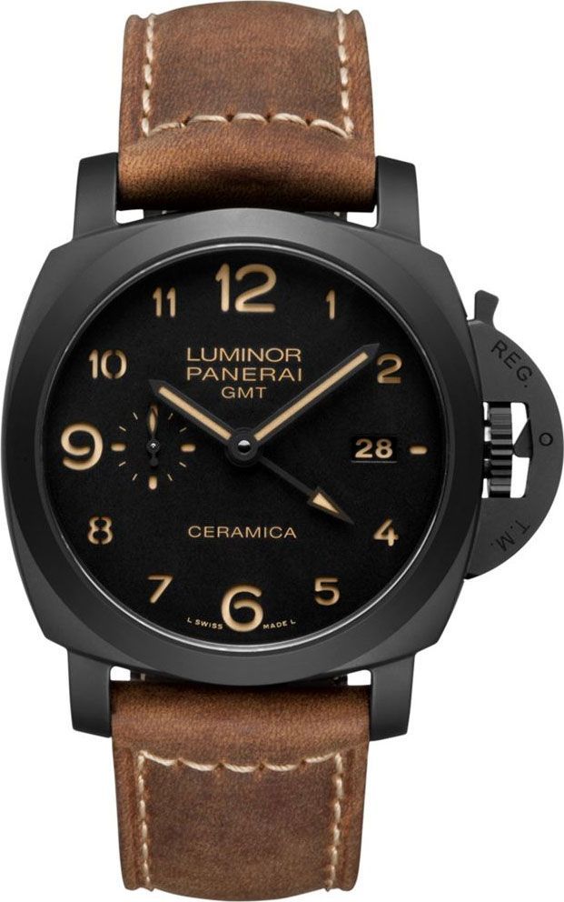 Panerai Luminor 3 Days GMT Automatic Ceramica Black Dial 44 mm Automatic Watch For Men - 1