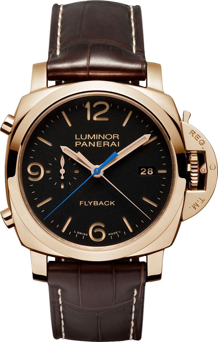 Panerai Luminor 3 Days Chrono Flyback Automatic Black Dial 44 mm Automatic Watch For Men - 1