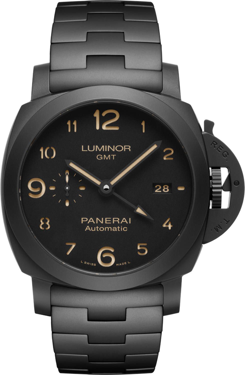 Panerai  44 mm Watch in Black Dial For Men - 1
