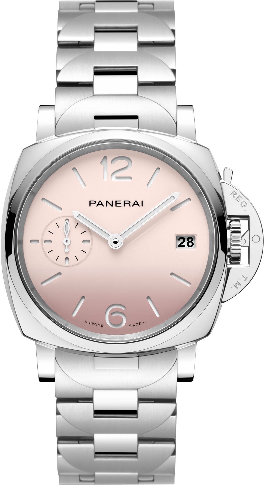 Panerai Luminor Due  Pink Dial 38 mm Automatic Watch For Unisex - 1