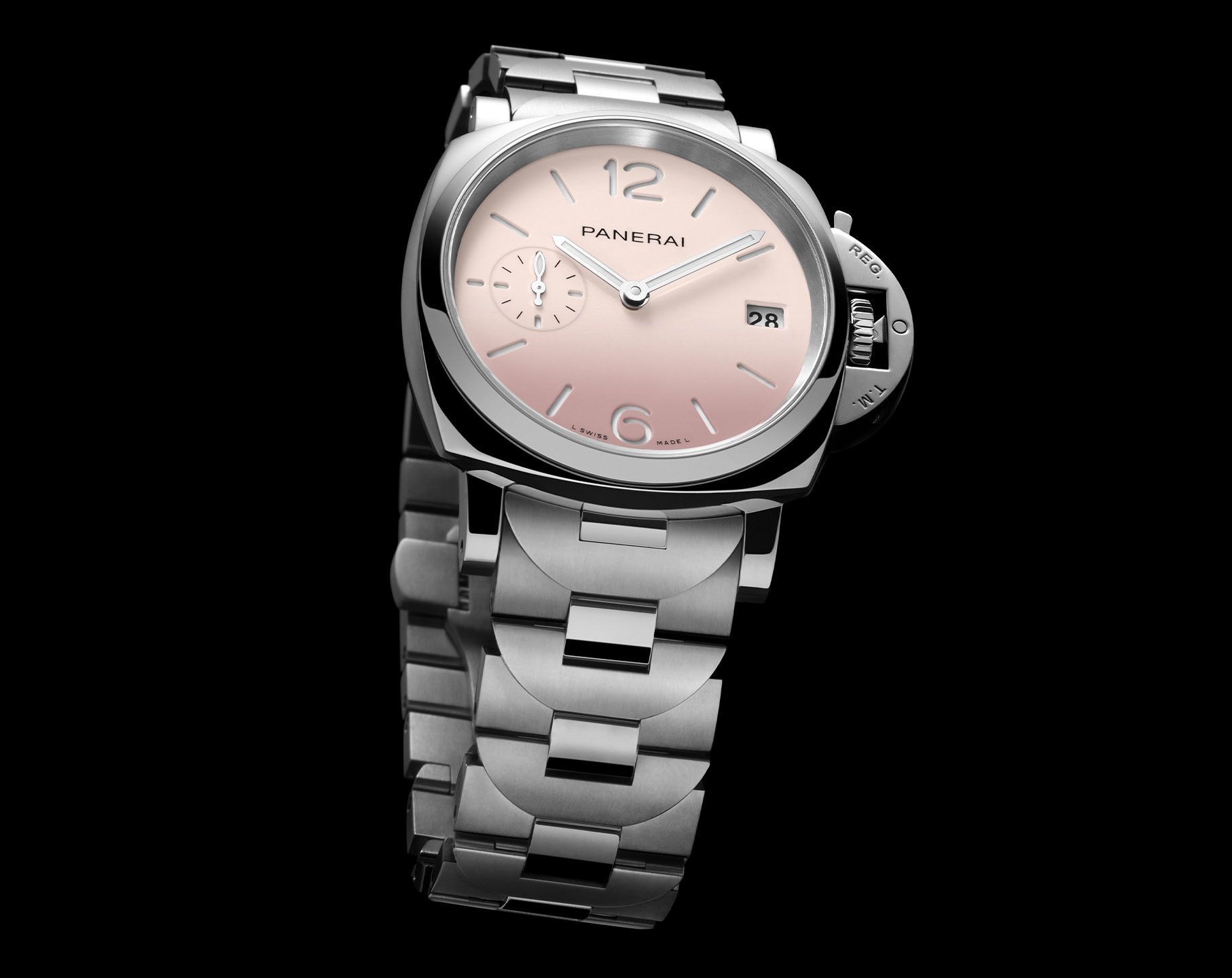 Panerai Luminor Due  Pink Dial 38 mm Automatic Watch For Unisex - 7