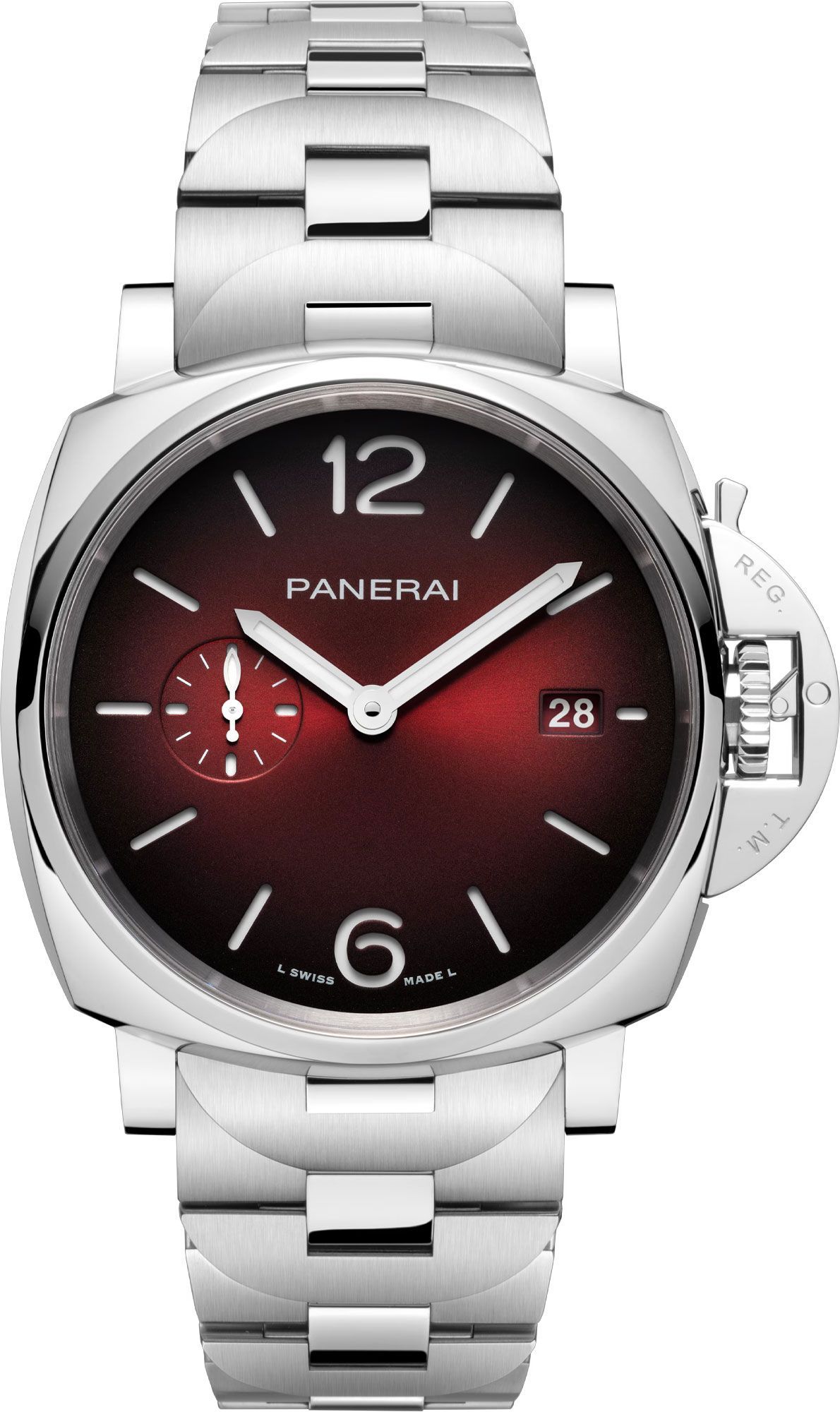 Panerai Luminor Due 42 mm Watch in Burgundy Dial