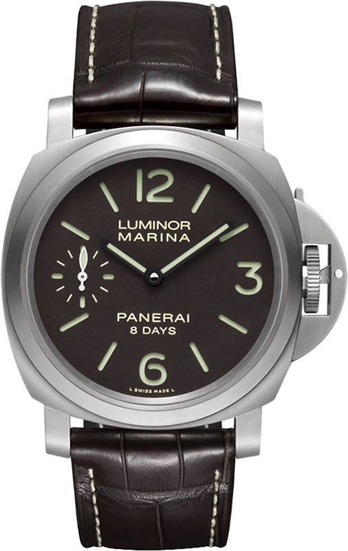Panerai Luminor 8 Days Titiano Brown Dial 44 mm Manual Winding Watch For Men - 1