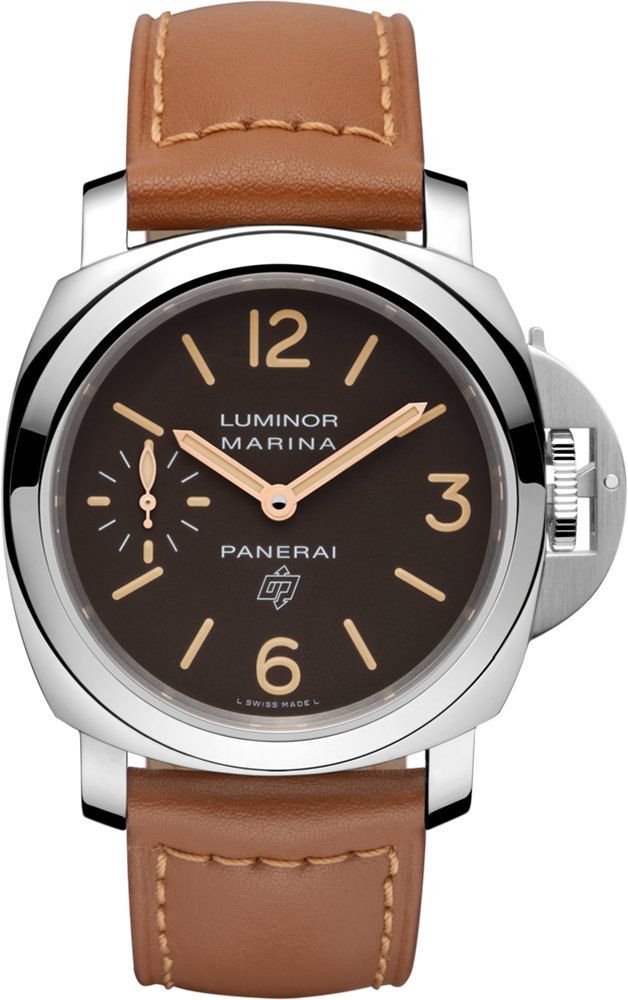 Panerai Marina Logo Acciaio 44 mm Watch in Brown Dial For Men - 1