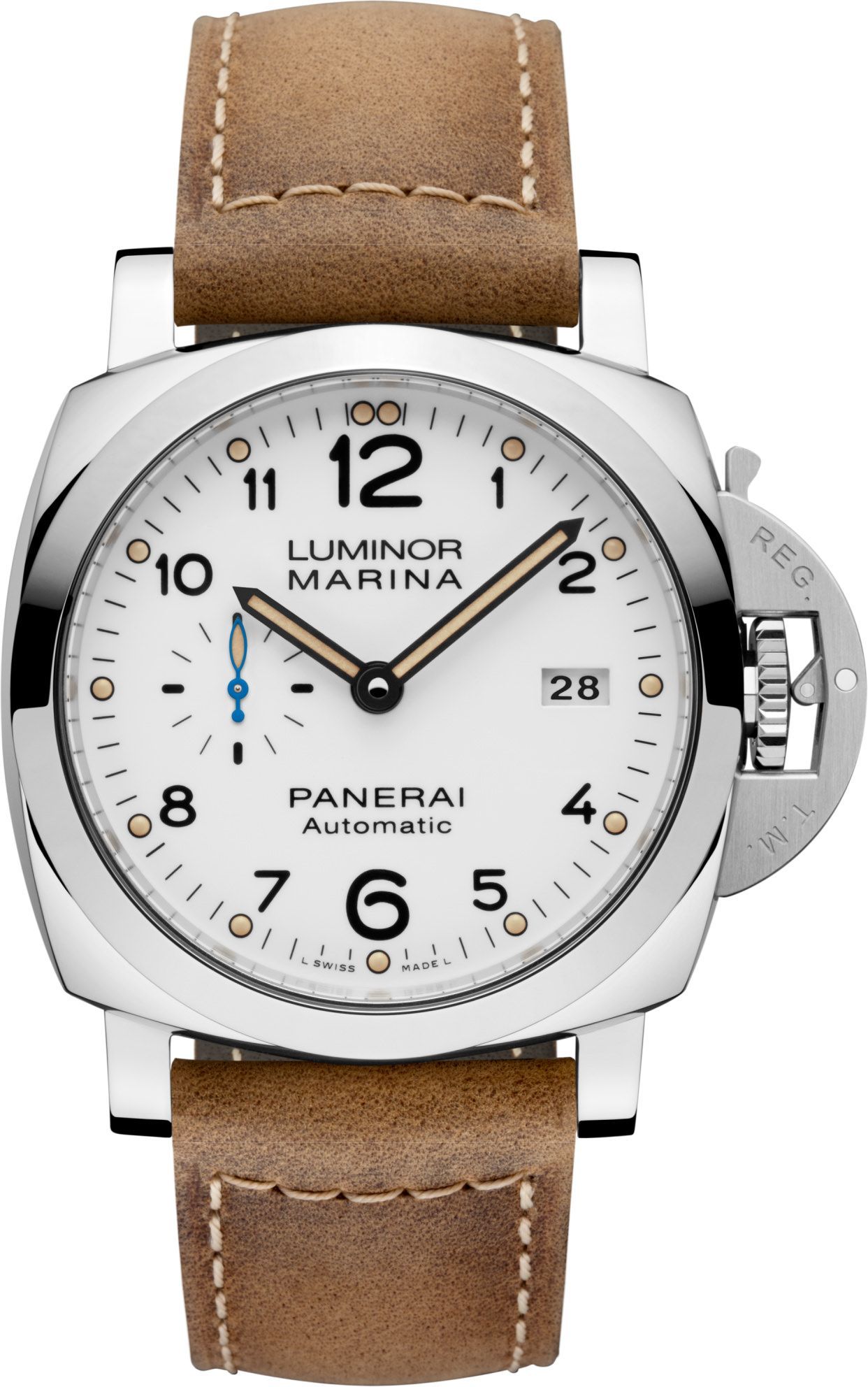 Panerai 3 Days Automatic 44 mm Watch in White Dial For Men - 1