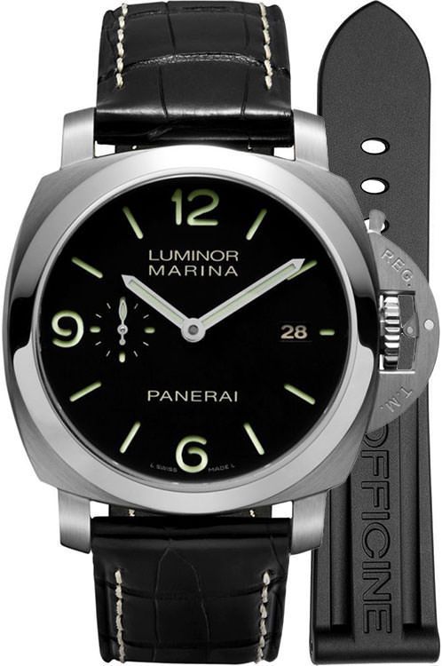 Panerai 3 Days Automatic Titanio 44 mm Watch in Black Dial