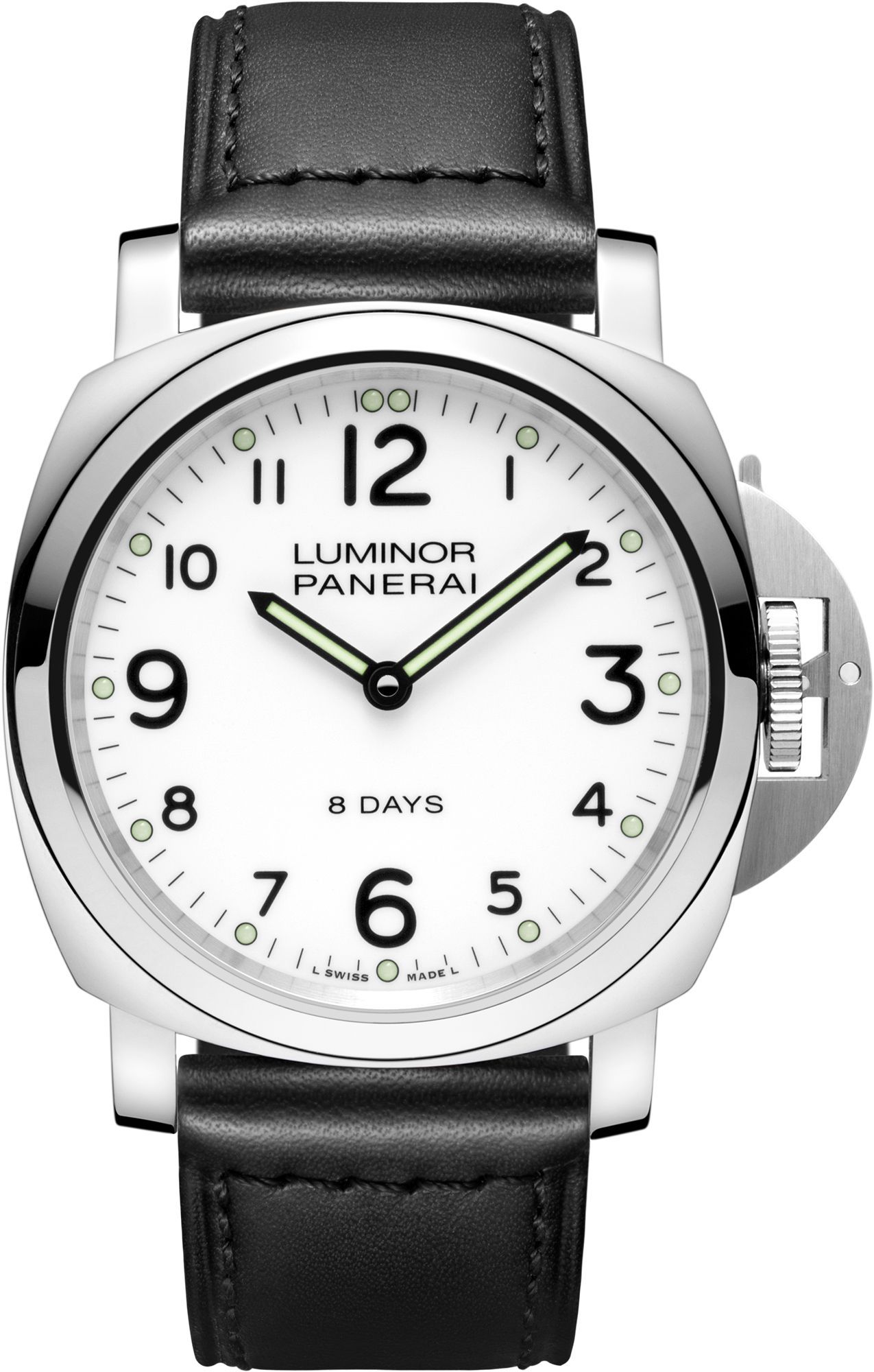 Panerai Luminor Base 8 Days White Dial 44 mm Manual Winding Watch For Men - 1