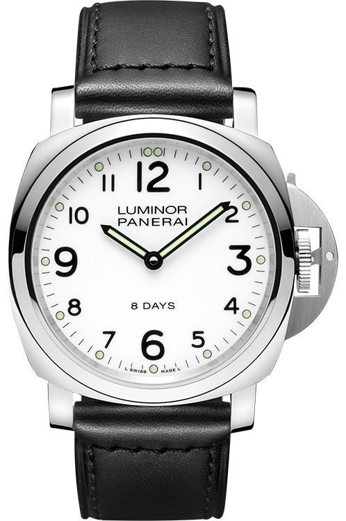 Panerai Base 8 Days 44 mm Watch in White Dial