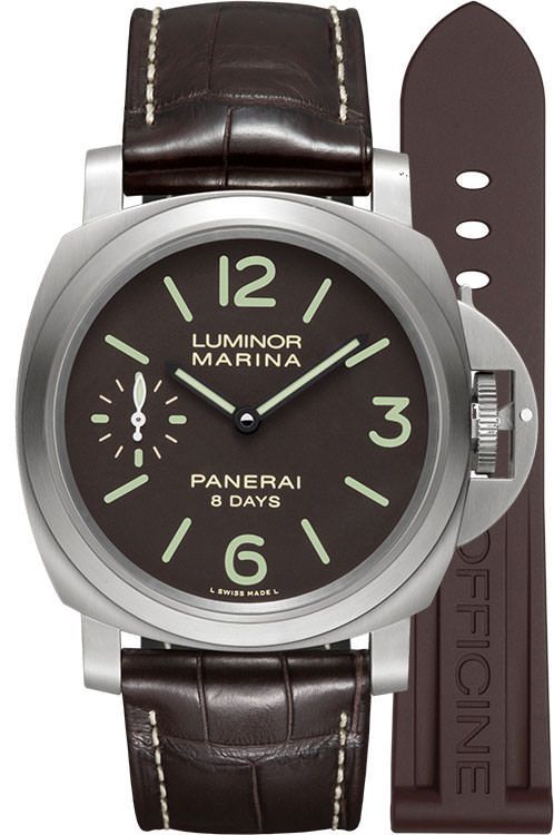 Panerai 8 Days Titiano 44 mm Watch in Brown Dial