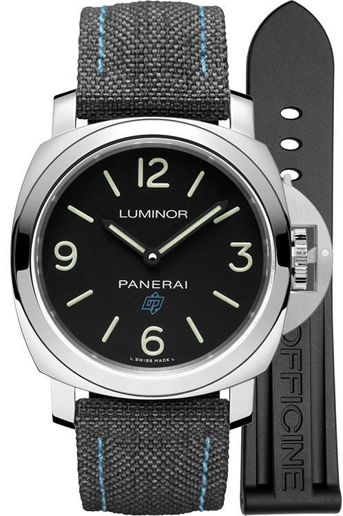 Panerai Logo 3 Days 44 mm Watch in Black Dial