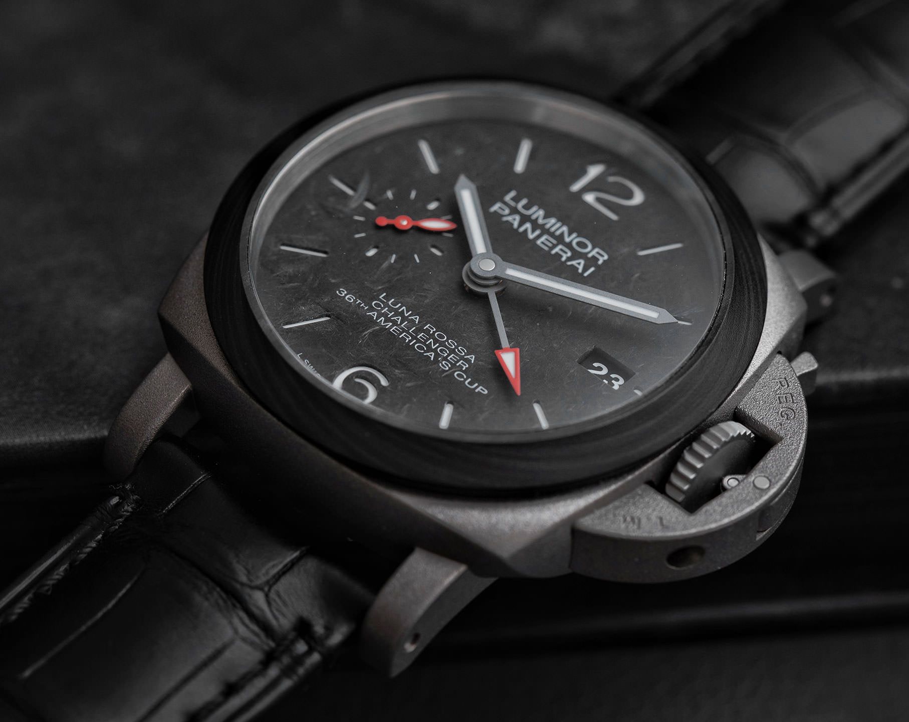 Panerai Luminor 42 mm Watch in Black Dial