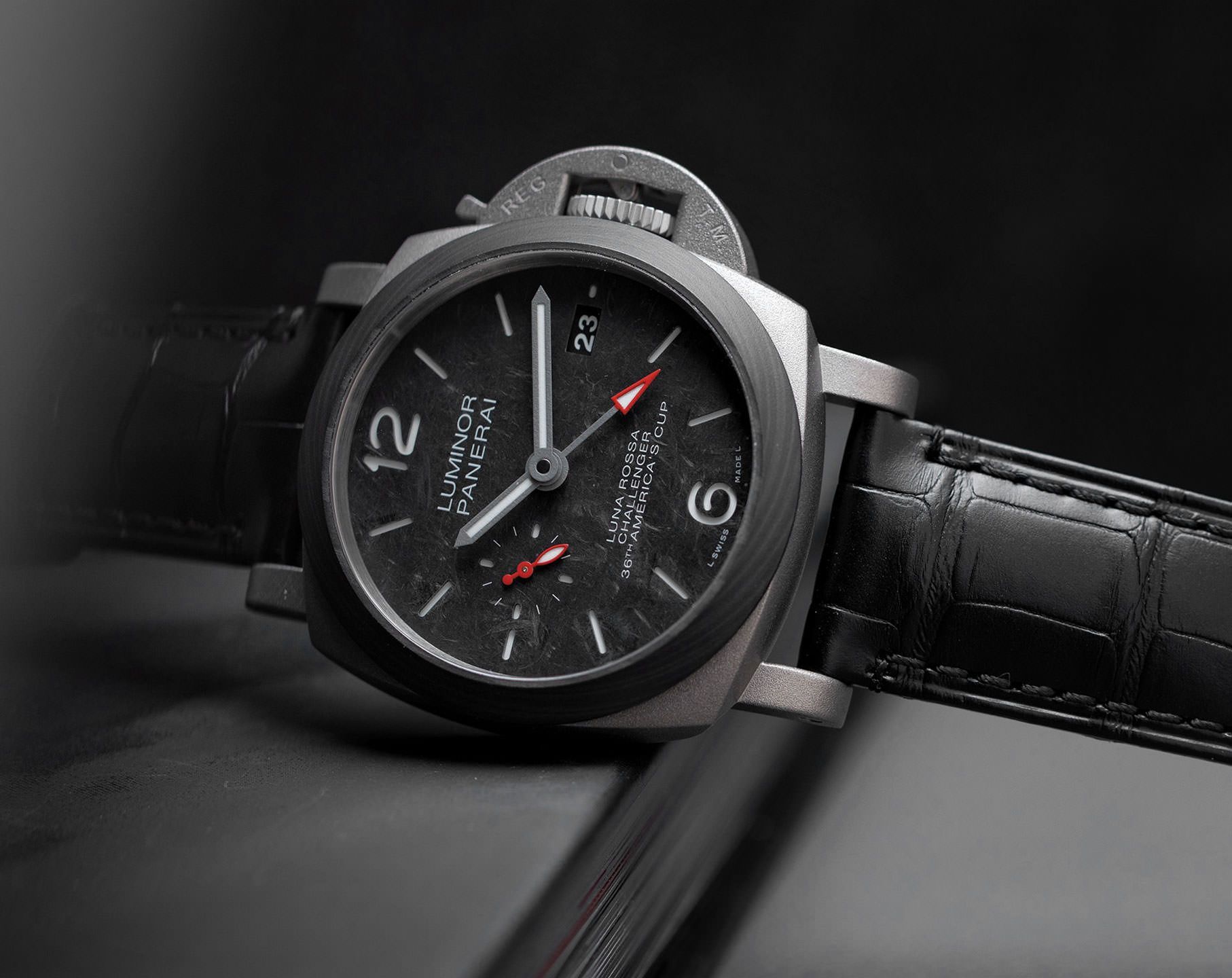 Panerai Luminor 42 mm Watch in Black Dial