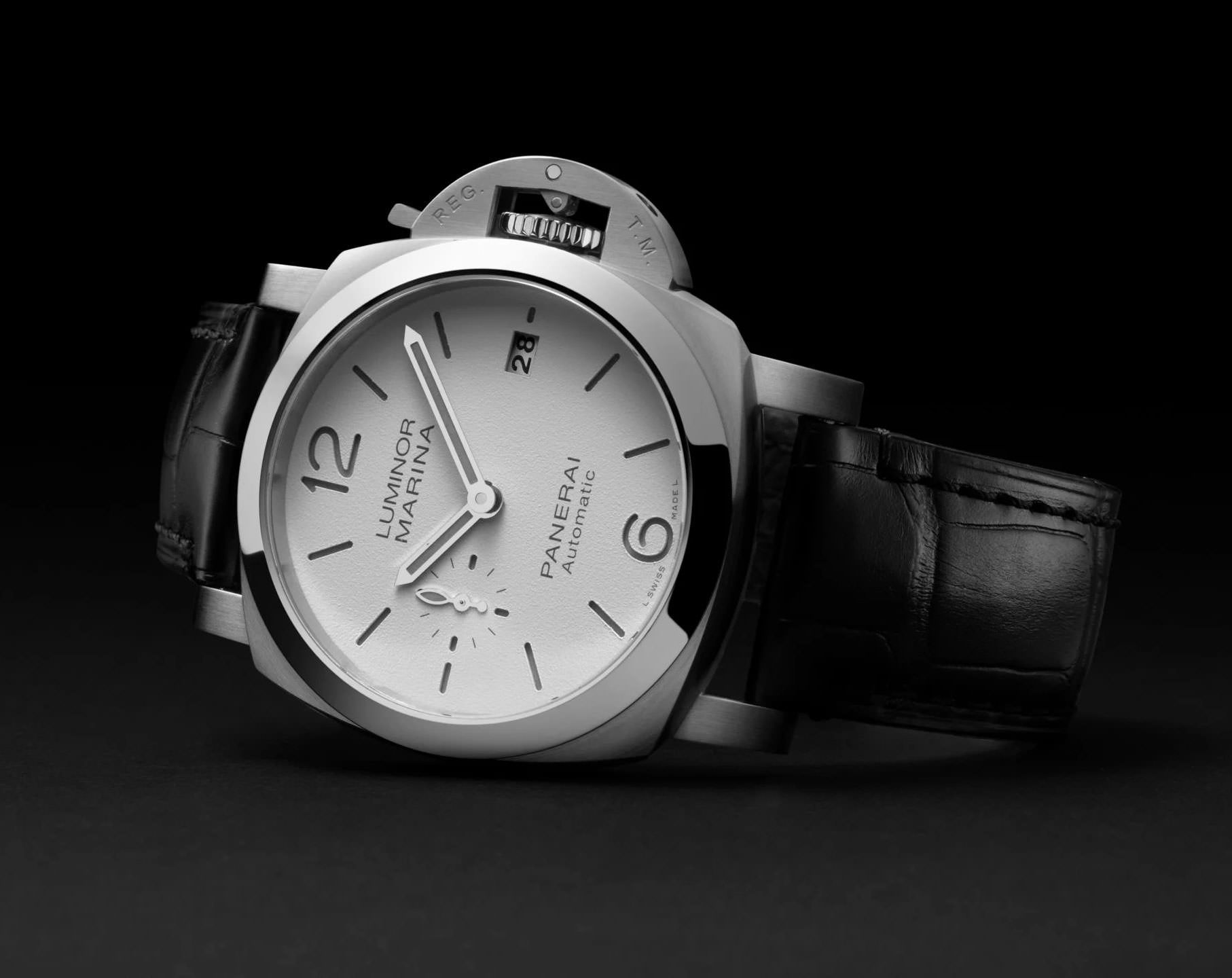 Panerai Luminor  White Dial 40 mm Automatic Watch For Men - 6