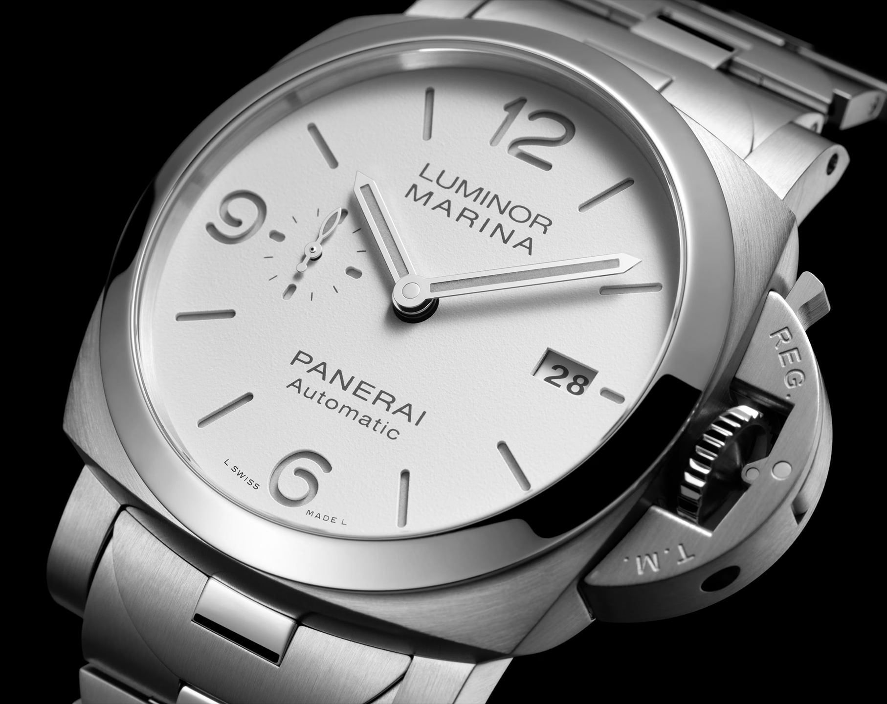 Panerai Luminor  White Dial 44 mm Automatic Watch For Men - 5