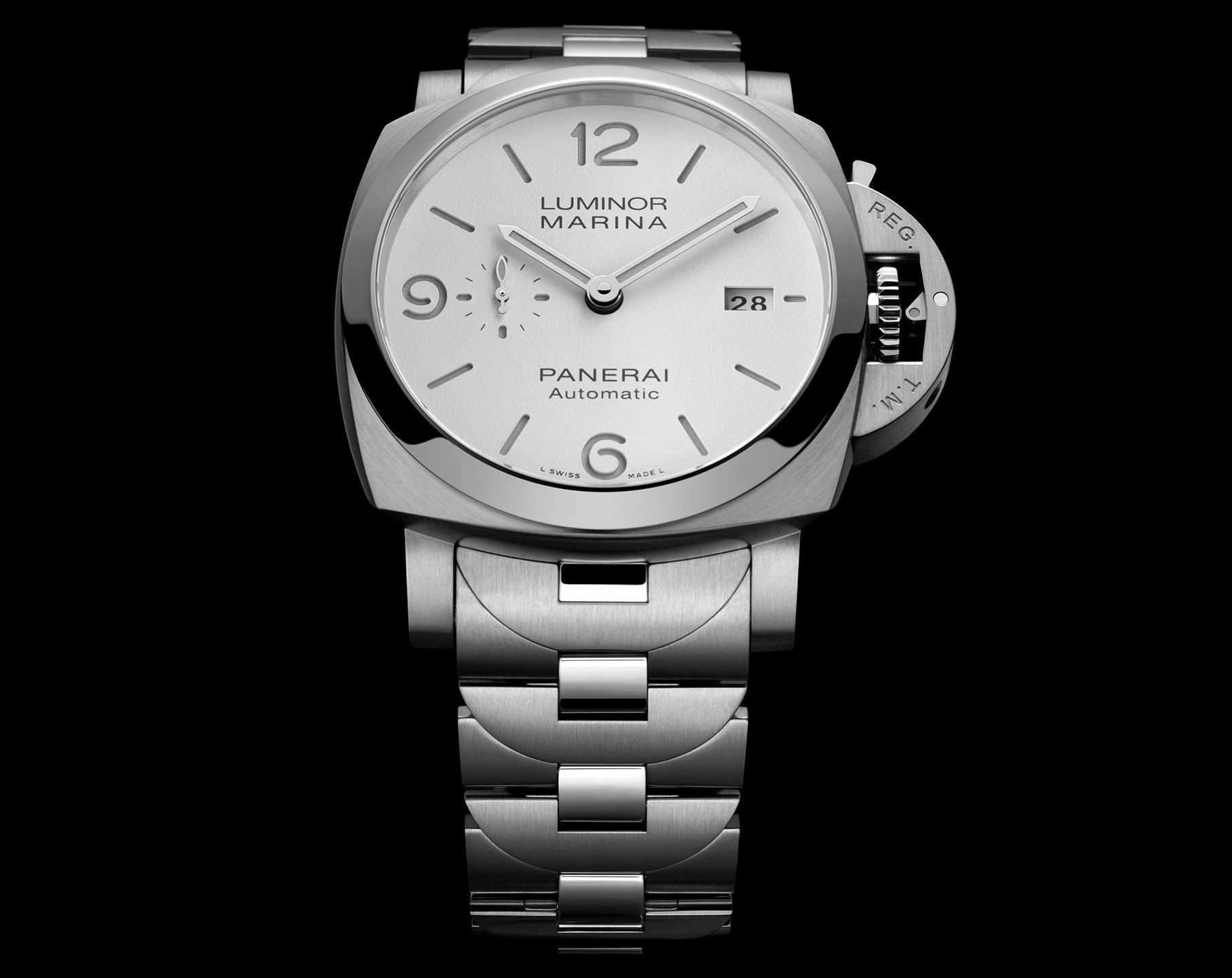 Panerai Luminor  White Dial 44 mm Automatic Watch For Men - 6