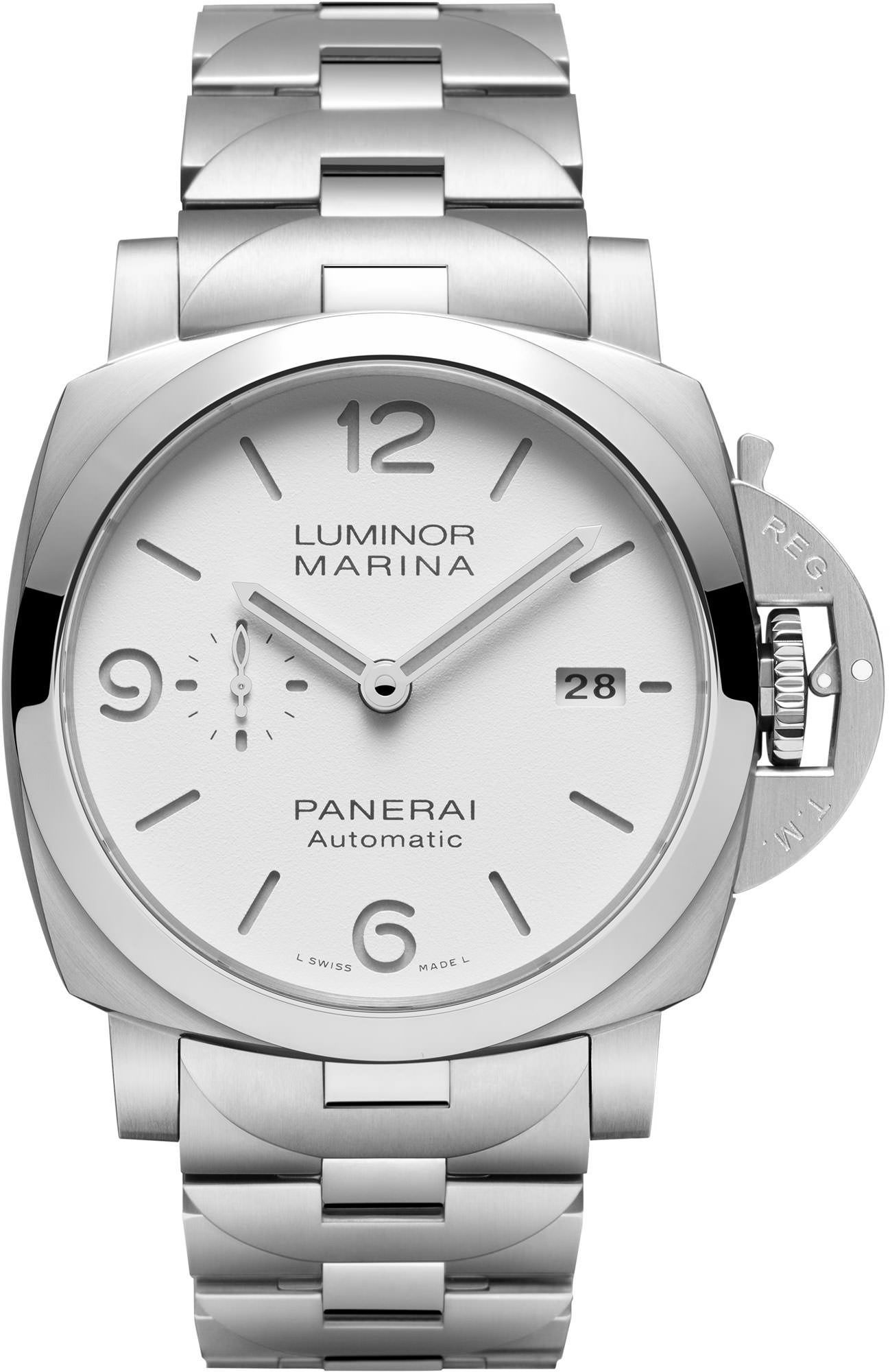Panerai Luminor  White Dial 44 mm Automatic Watch For Men - 1