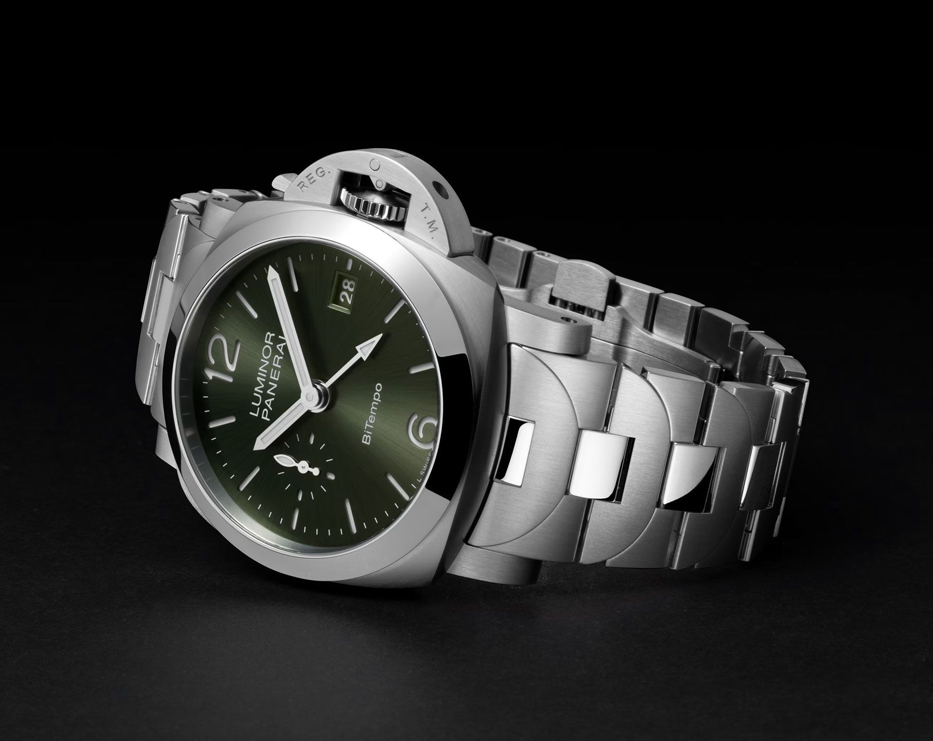 Panerai Luminor  Green Dial 40 mm Automatic Watch For Men - 3