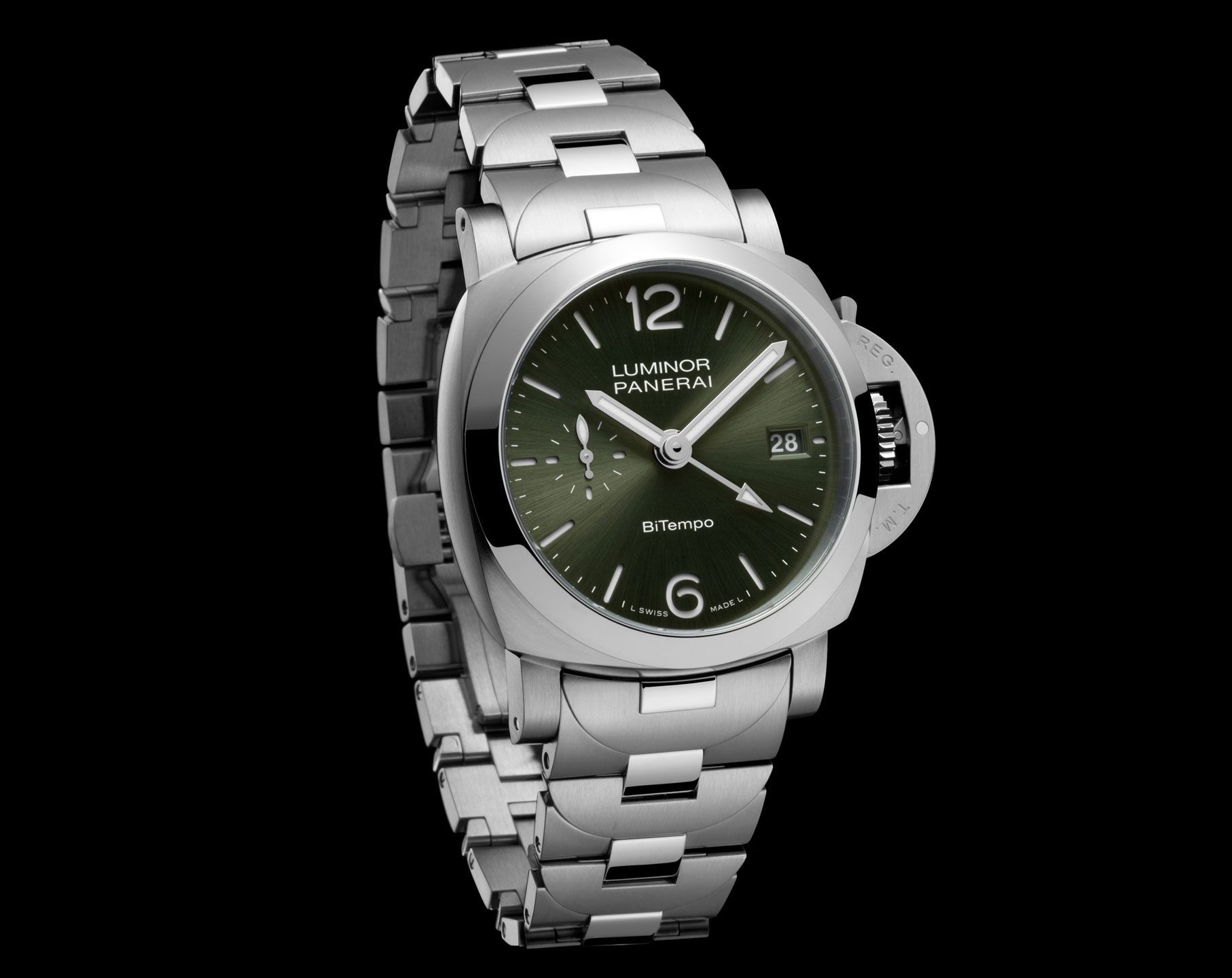 Panerai Luminor  Green Dial 40 mm Automatic Watch For Men - 5