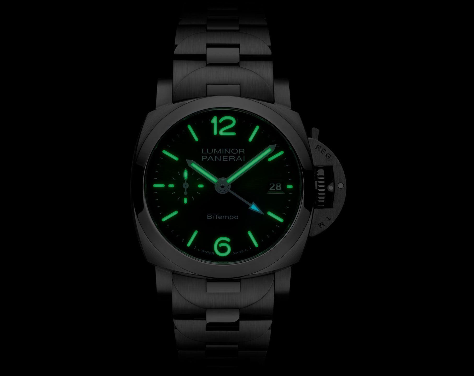 Panerai Luminor  Green Dial 40 mm Automatic Watch For Men - 7