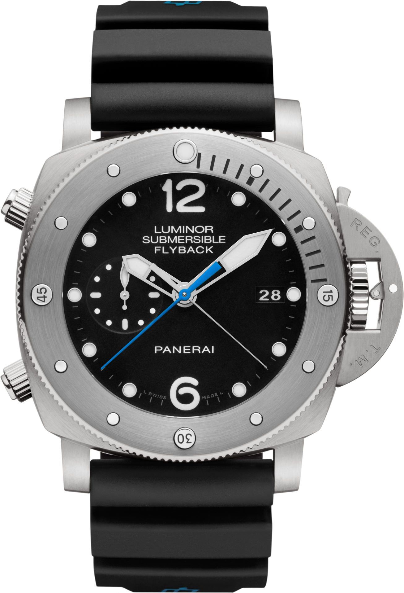 Panerai Submersible 3 Days Chrono Flyback Automatic Black Dial 47 mm Automatic Watch For Men - 1