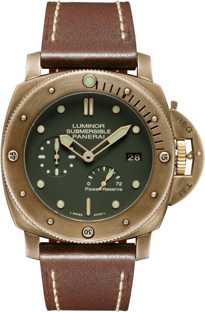 Panerai Submersible  Green Dial 47 mm Automatic Watch For Men - 1