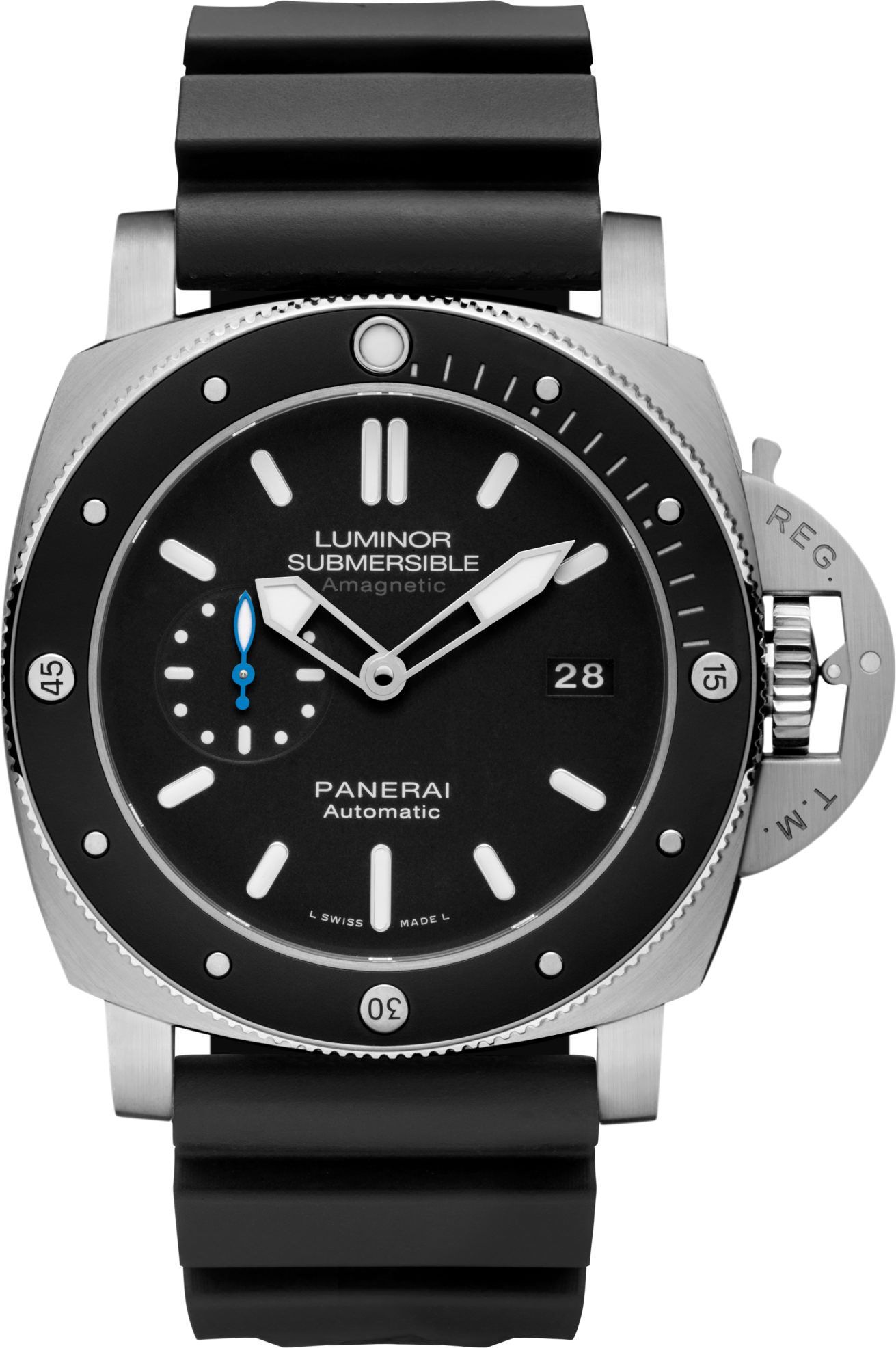 Panerai Submersible 47 mm Watch in Black Dial
