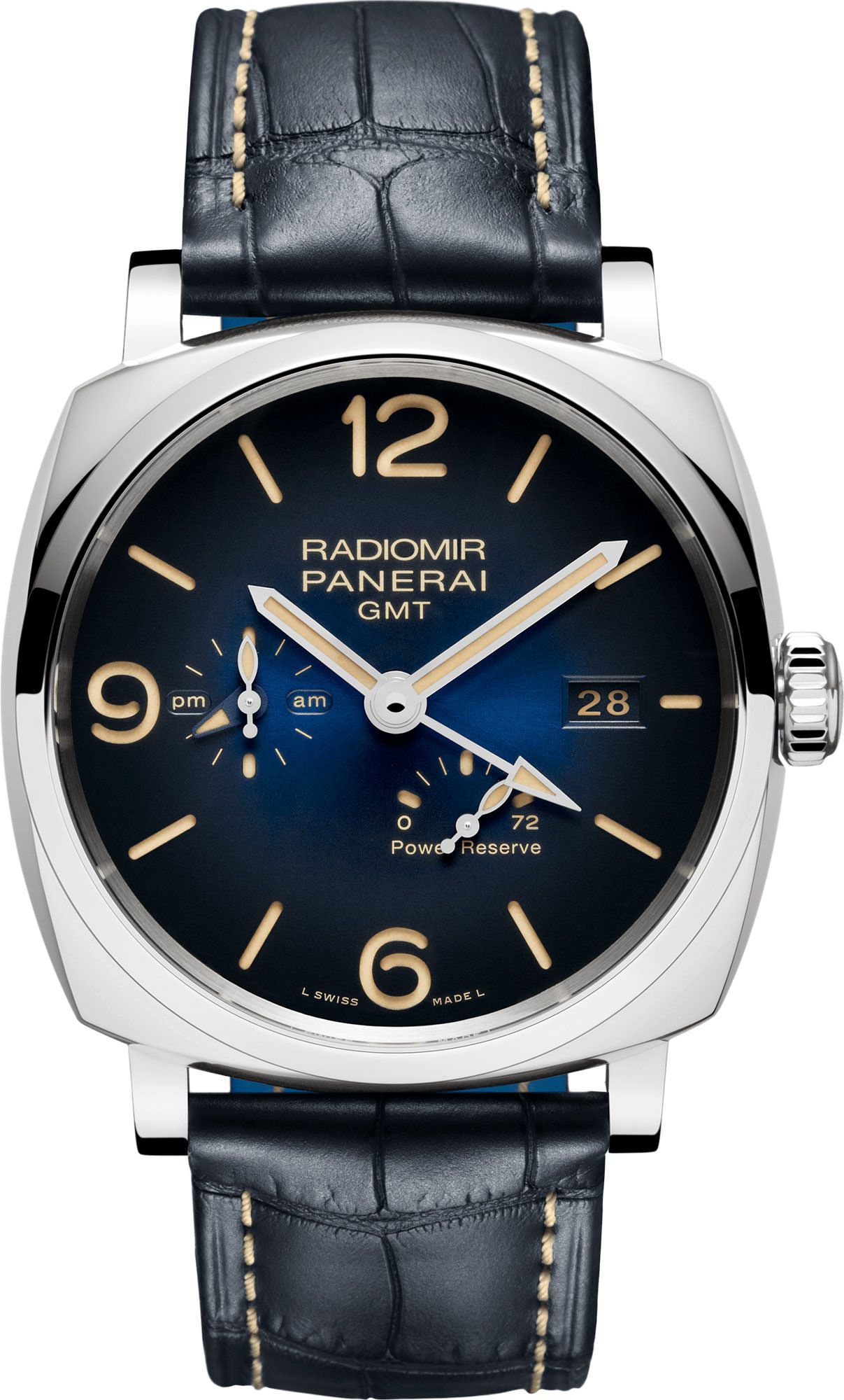 Panerai Radiomir 3 Days GMT Power Reserve Blue Dial 45 mm Automatic Watch For Men - 1