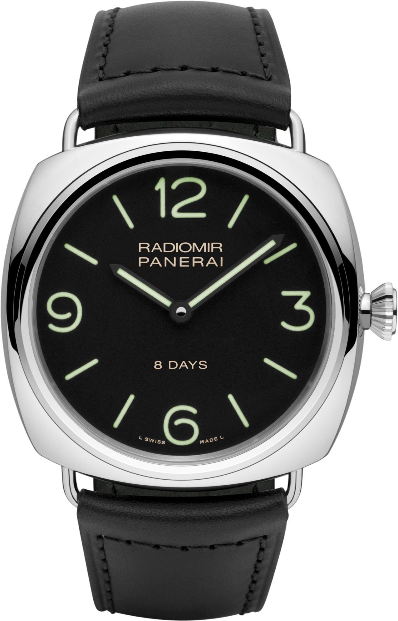 Panerai Radiomir 8 Days Acciaio Black Dial 45 mm Manual Winding Watch For Men - 1
