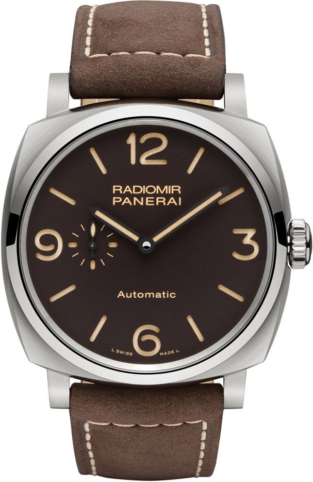 Panerai 3 Days Automatic Titanio 45 mm Watch in Brown Dial For Men - 1