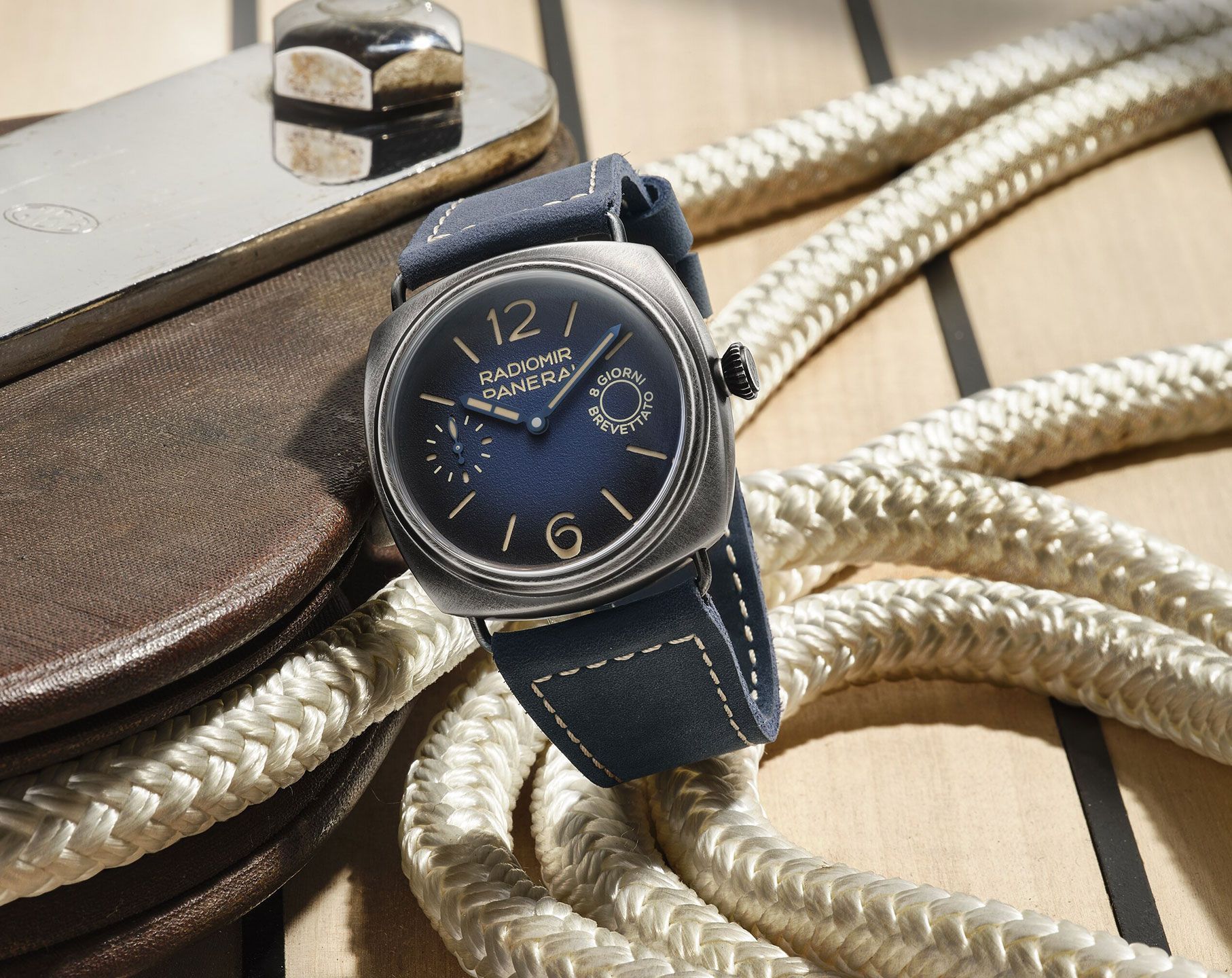 Panerai Radiomir  Blue Dial 45 mm Manual Winding Watch For Men - 6