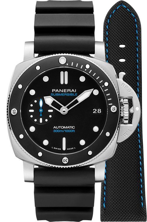 Panerai Submersible 42 mm Watch in Black Dial