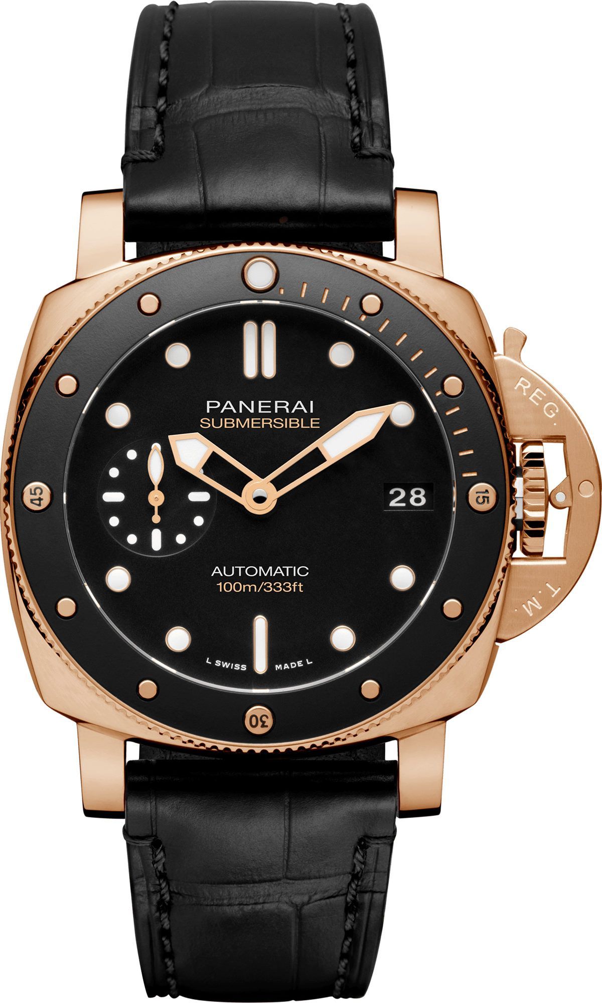Panerai  42 mm Watch in Black Dial For Men - 1