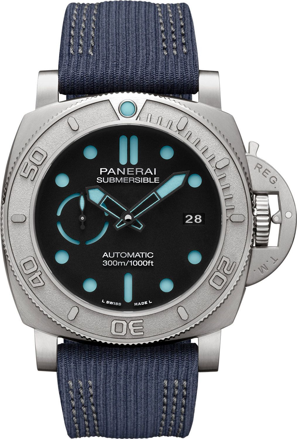 Panerai Submersible  Black Dial 47 mm Automatic Watch For Men - 1