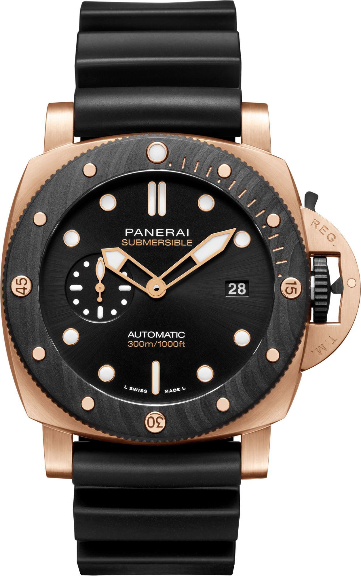 Panerai  44 mm Watch in Black Dial For Men - 1