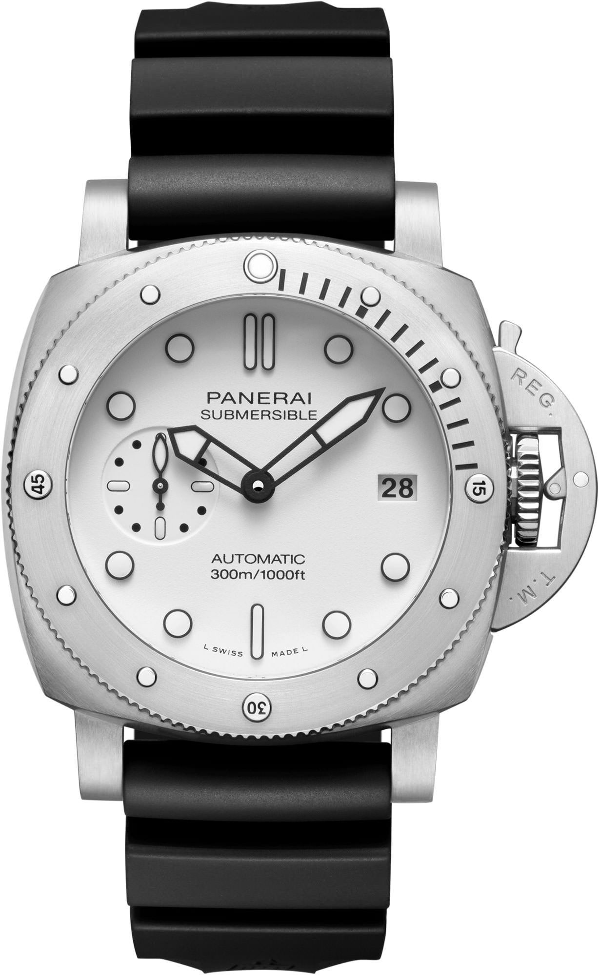 Panerai  42 mm Watch in White Dial For Men - 1