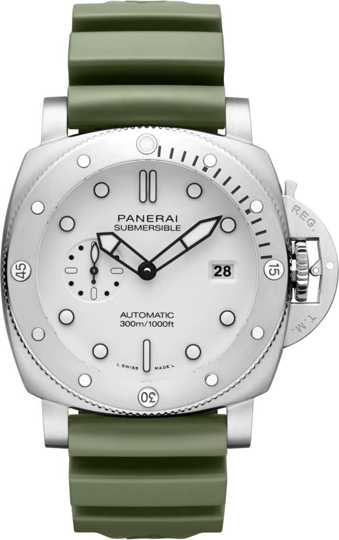 Panerai Submersible  White Dial 44 mm Automatic Watch For Men - 1