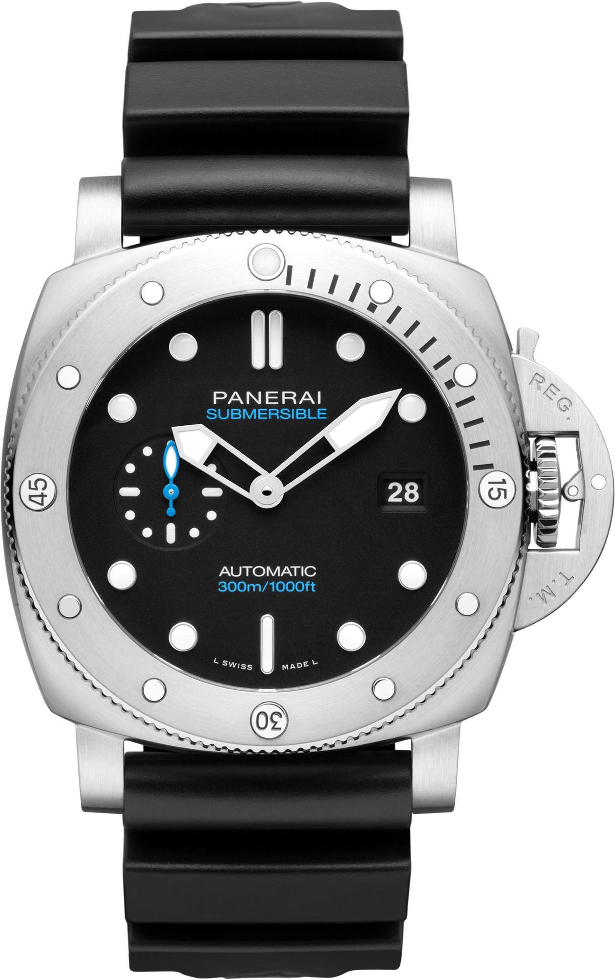 Panerai Submersible  Black Dial 44 mm Automatic Watch For Men - 1