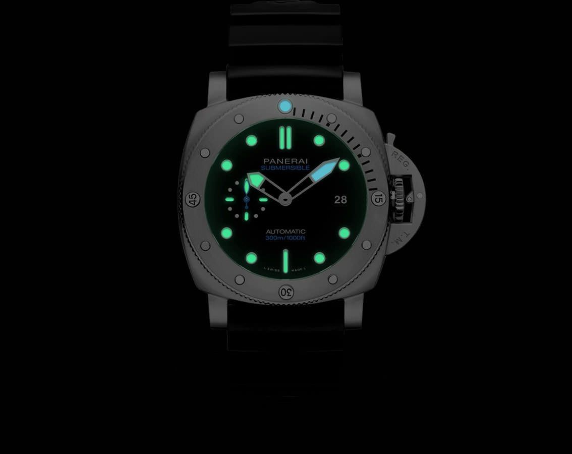 Panerai Submersible  Black Dial 44 mm Automatic Watch For Men - 3