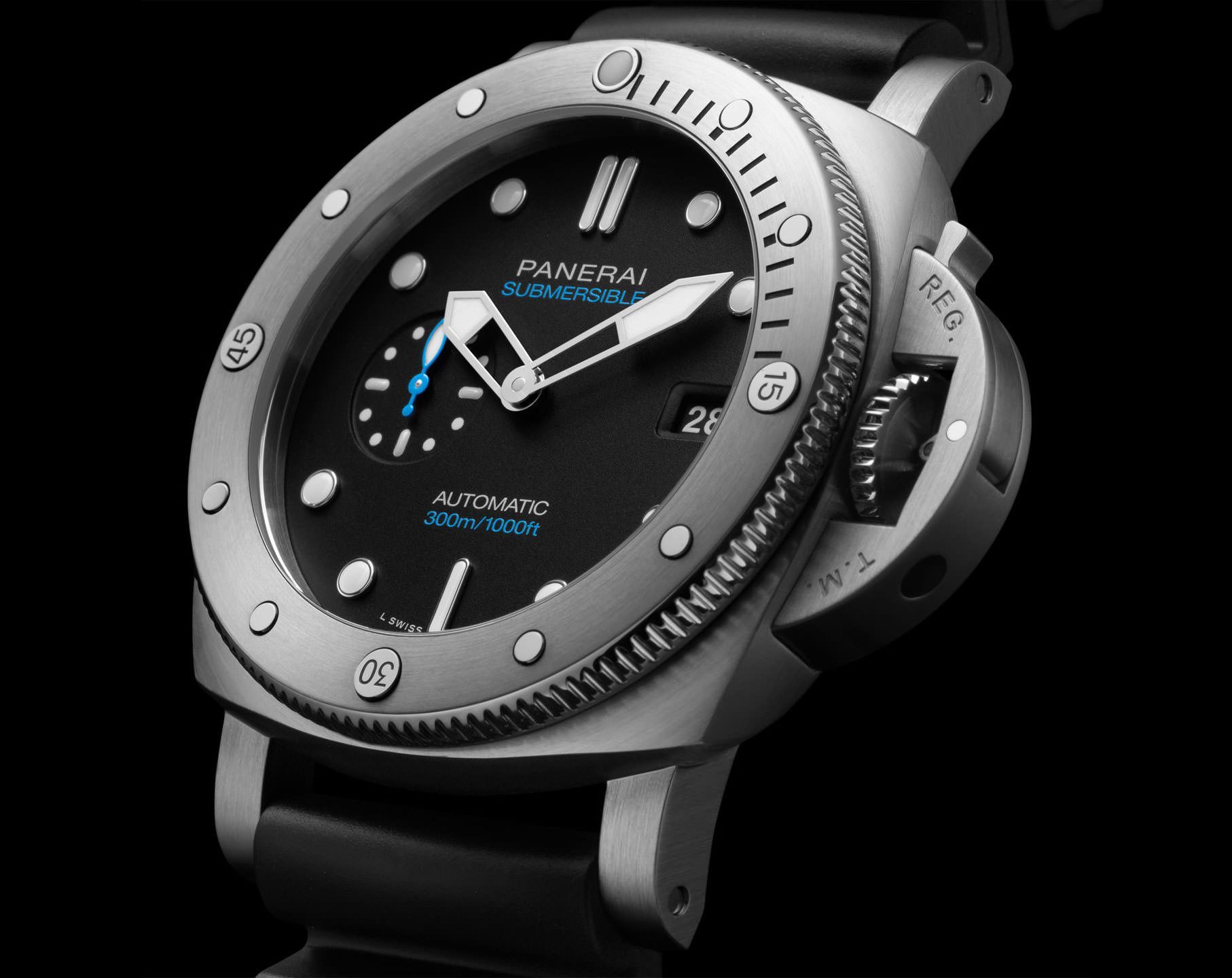 Panerai Submersible  Black Dial 44 mm Automatic Watch For Men - 6