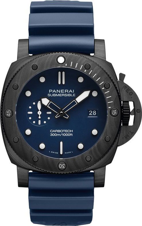 Panerai Submersible  Blue Dial 44 mm Automatic Watch For Men - 1