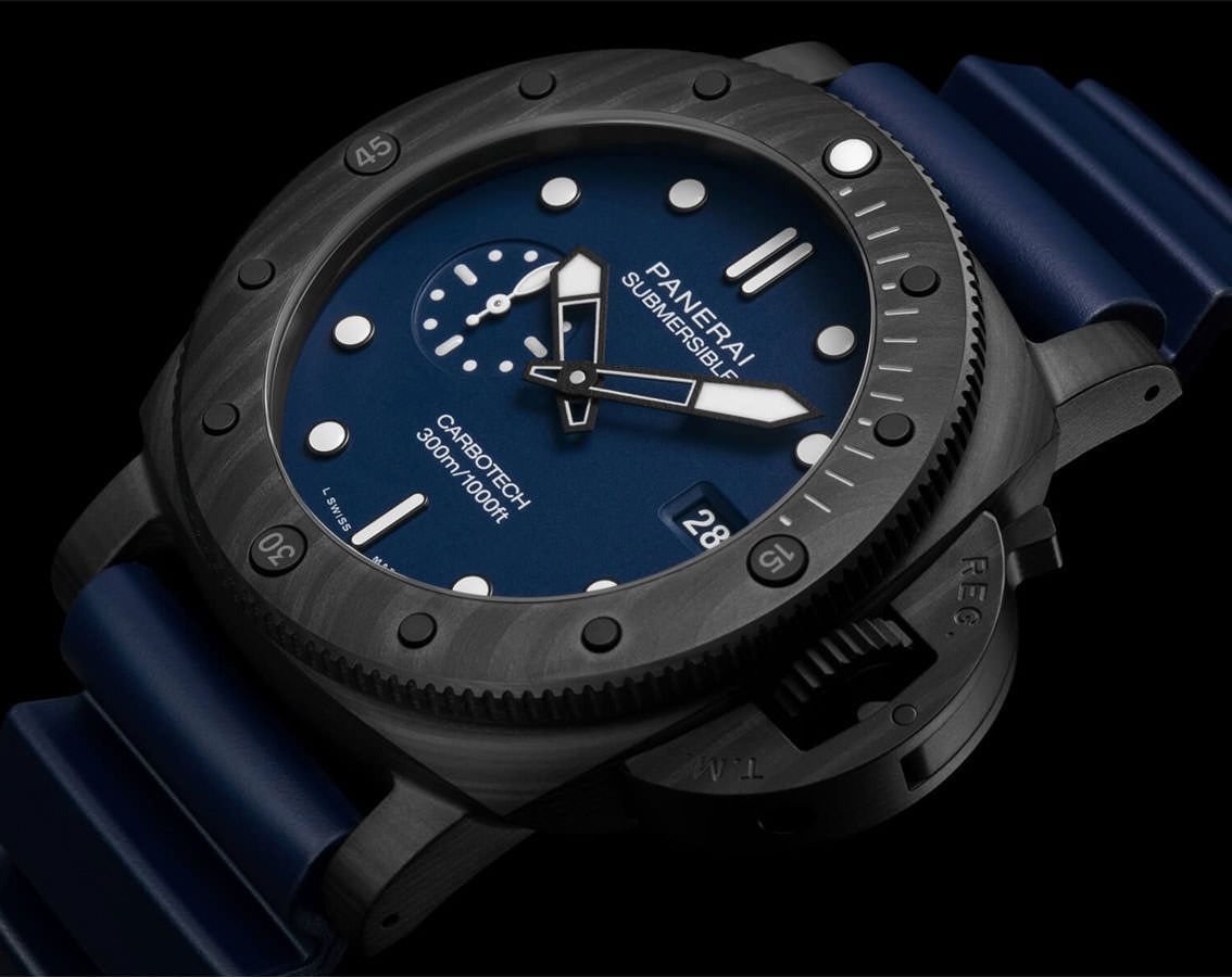 Panerai Submersible  Blue Dial 44 mm Automatic Watch For Men - 3