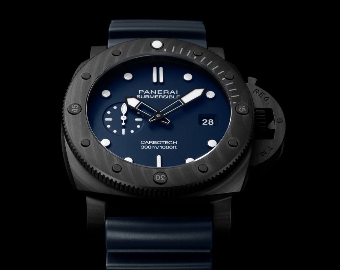 Panerai Submersible  Blue Dial 44 mm Automatic Watch For Men - 4