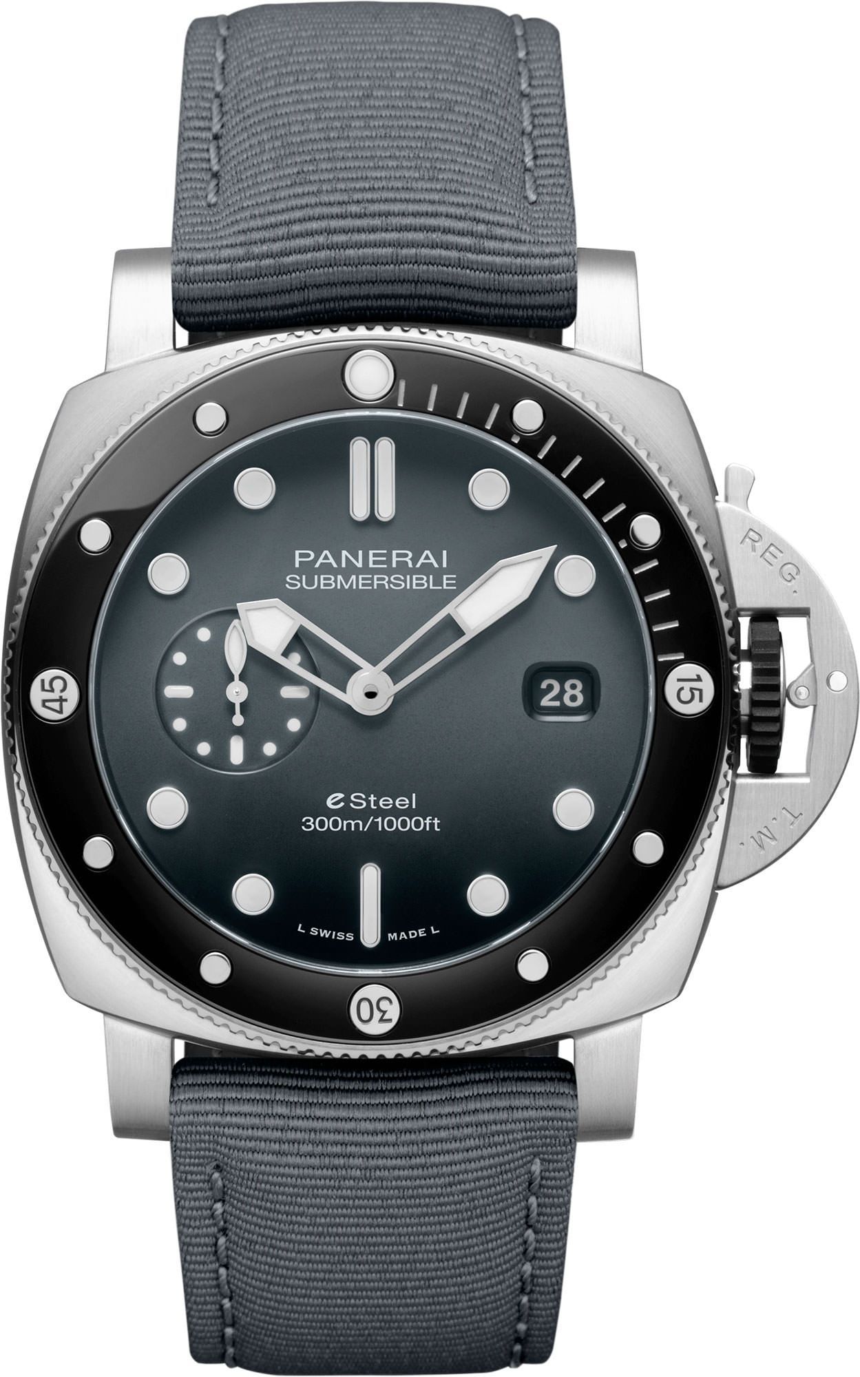 Panerai Submersible  Grey Dial 44 mm Automatic Watch For Men - 1