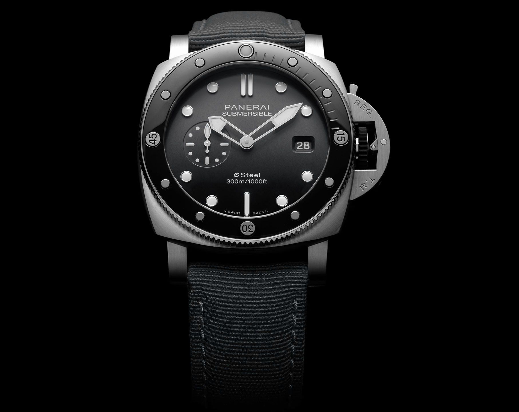 Panerai Submersible  Grey Dial 44 mm Automatic Watch For Men - 9