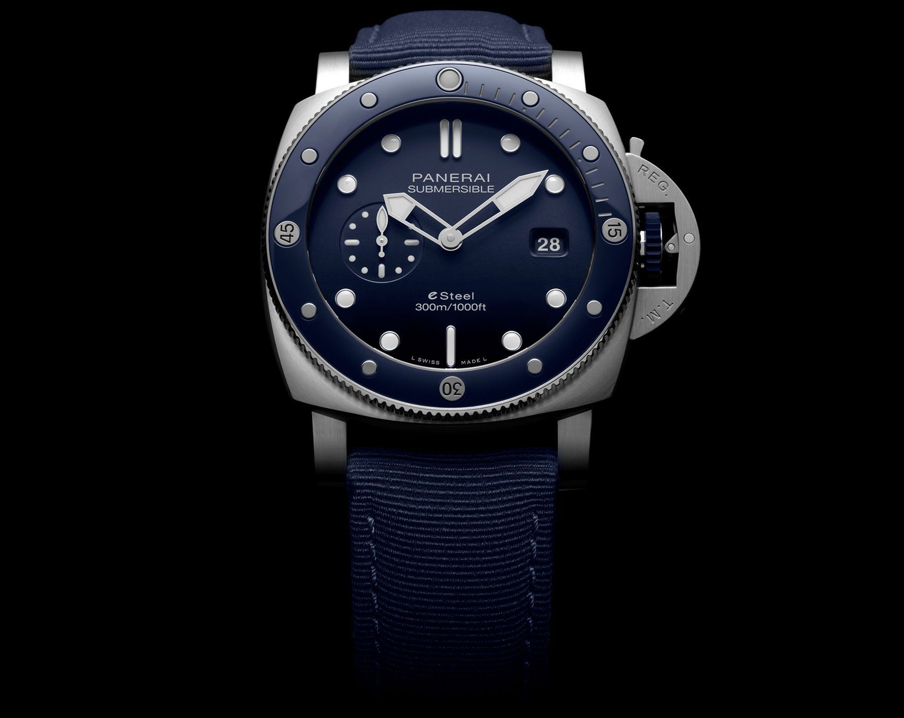 Panerai Submersible  Blue Dial 44 mm Automatic Watch For Men - 3