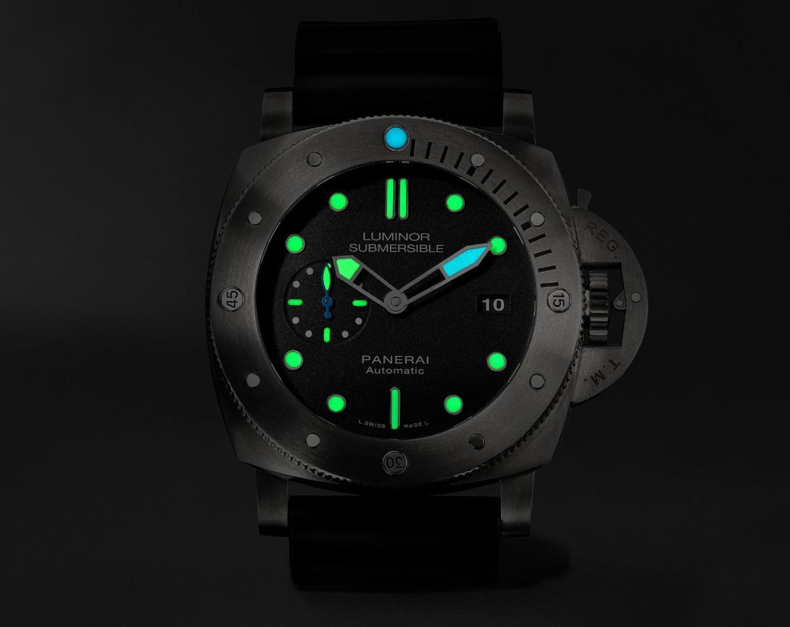 Panerai Submersible  Black Dial 47 mm Automatic Watch For Men - 3