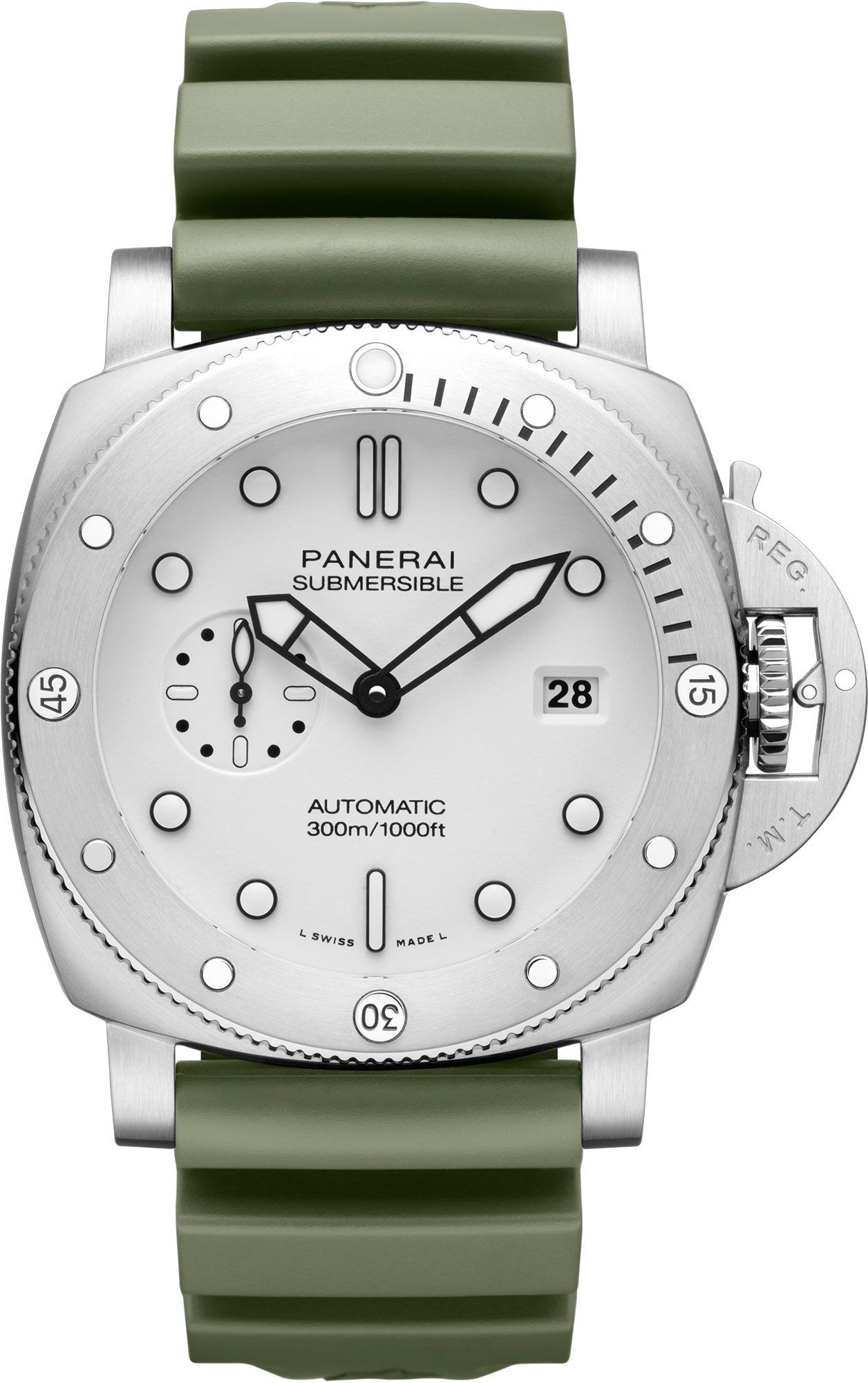 Panerai Submersible 44 mm Watch in White Dial