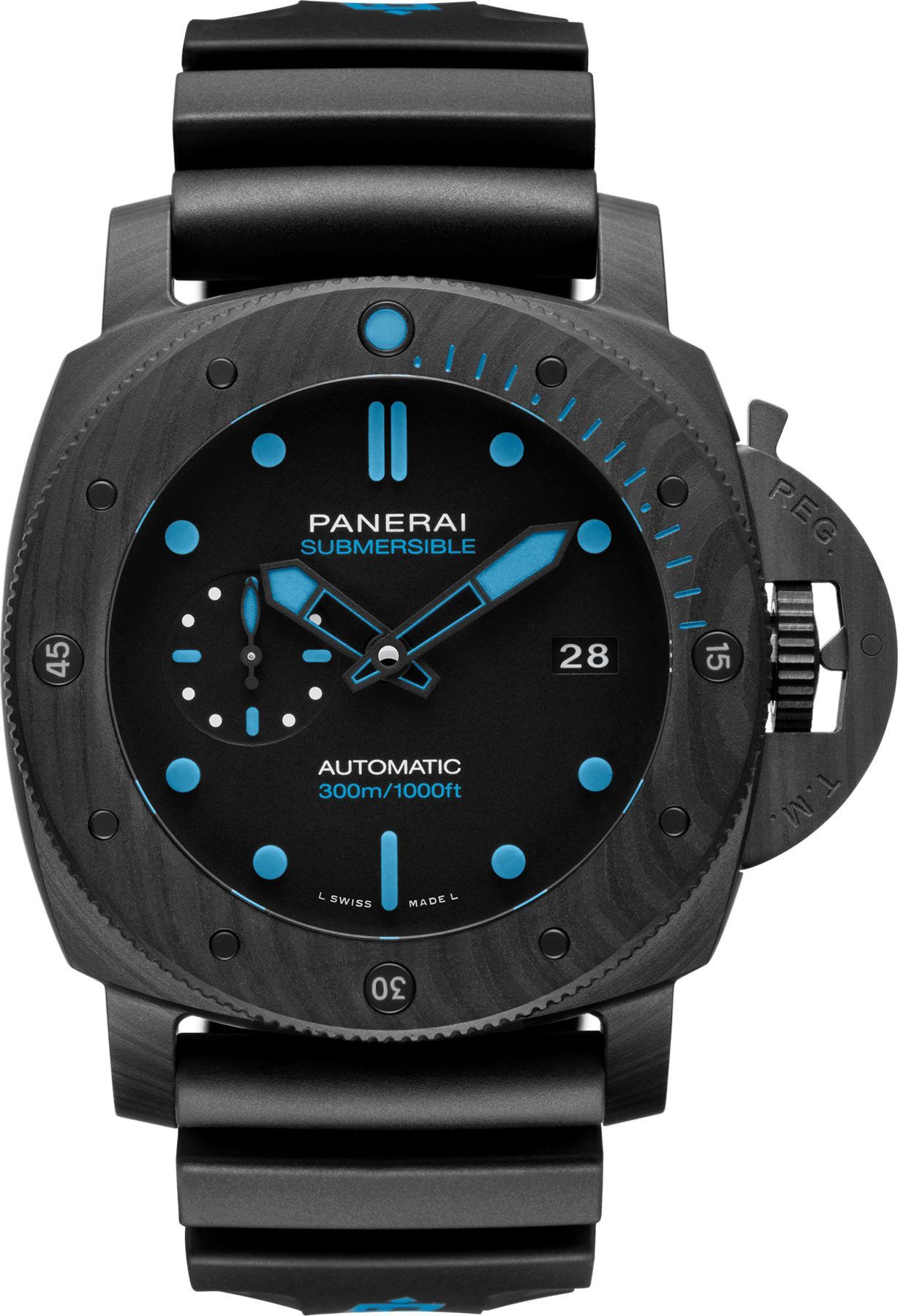 Panerai  47 mm Watch in Black Dial For Men - 1