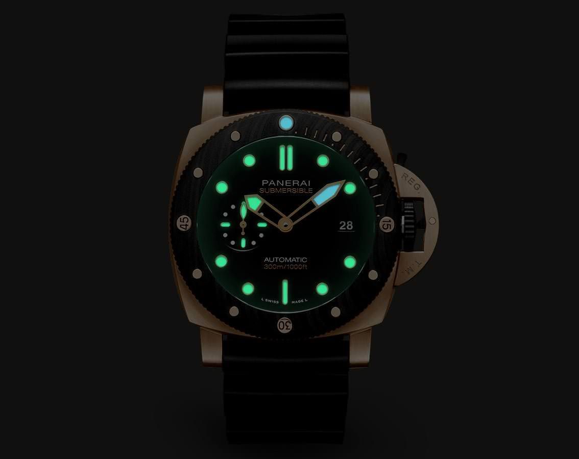 Panerai Submersible  Black Dial 44 mm Automatic Watch For Men - 2